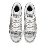 White Tiger Portrait Print High Top Leather Sneakers