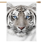 White Tiger Portrait Print House Flag