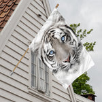 White Tiger Portrait Print House Flag