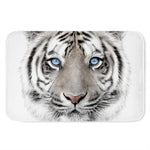 White Tiger Portrait Print Indoor Door Mat