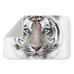 White Tiger Portrait Print Indoor Door Mat