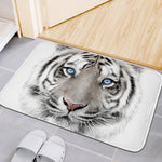 White Tiger Portrait Print Indoor Door Mat