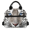 White Tiger Portrait Print Insulated Lunch Bag