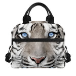 White Tiger Portrait Print Insulated Lunch Bag