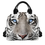White Tiger Portrait Print Insulated Lunch Bag