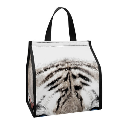 White Tiger Portrait Print Insulated Lunch Tote