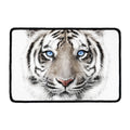 White Tiger Portrait Print Kitchen Mat