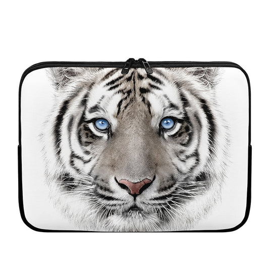 White Tiger Portrait Print Laptop Sleeve