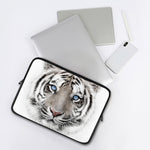 White Tiger Portrait Print Laptop Sleeve