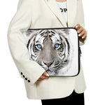 White Tiger Portrait Print Laptop Sleeve