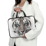 White Tiger Portrait Print Laptop Sleeve With Handle