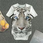 White Tiger Portrait Print Men's Bodysuit