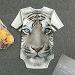 White Tiger Portrait Print Men's Bodysuit