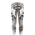 White Tiger Portrait Print Men's leggings