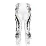 White Tiger Portrait Print Men's leggings