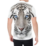 White Tiger Portrait Print Men's Shirt