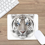 White Tiger Portrait Print Mouse Pad