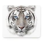 White Tiger Portrait Print Mouse Pad