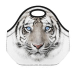 White Tiger Portrait Print Neoprene Lunch Bag