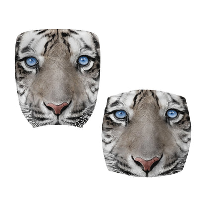 White Tiger Portrait Print Office Chair Cover