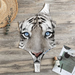 White Tiger Portrait Print One Shoulder Bodysuit