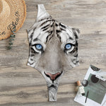 White Tiger Portrait Print One Shoulder Bodysuit