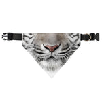 White Tiger Portrait Print Over The Collar Dog Bandana
