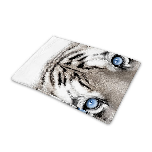 White Tiger Portrait Print Pet Cooling Mat Cover