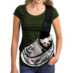 White Tiger Portrait Print Pet Sling Carrier