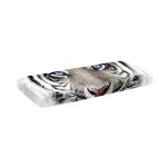 White Tiger Portrait Print Piano Keyboard Cover
