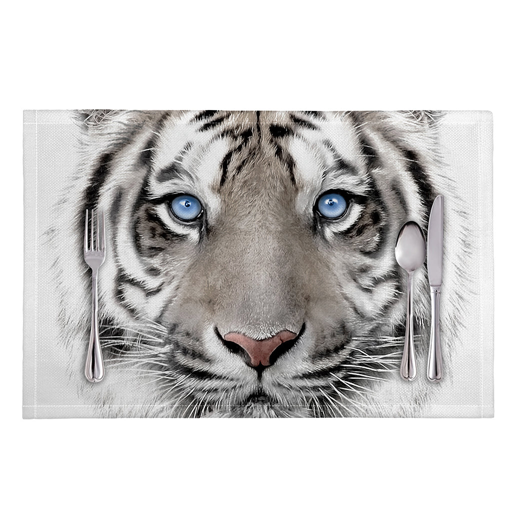White Tiger Portrait Print Placemat