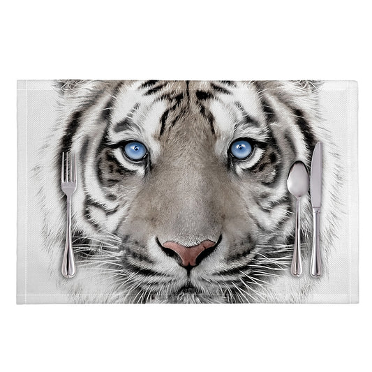 White Tiger Portrait Print Placemat