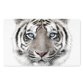 White Tiger Portrait Print Polyester Doormat