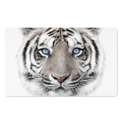 White Tiger Portrait Print Polyester Doormat