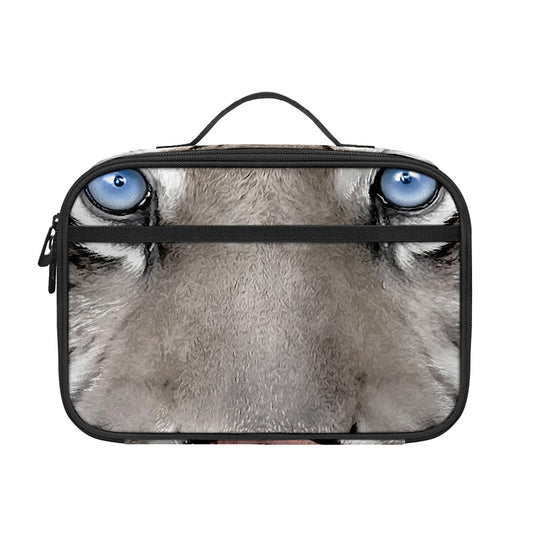 White Tiger Portrait Print Portable Lunch Bag