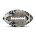 White Tiger Portrait Print Rugby Ball