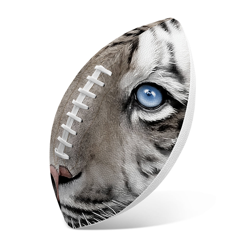 White Tiger Portrait Print Rugby Ball