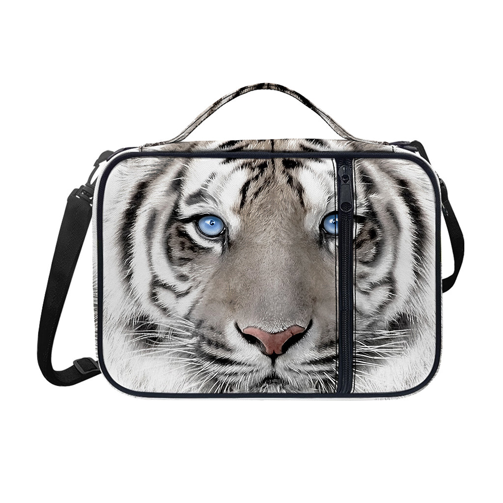 White Tiger Portrait Print Shoulder Strap Bible Bag