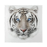 White Tiger Portrait Print Silk Bandana