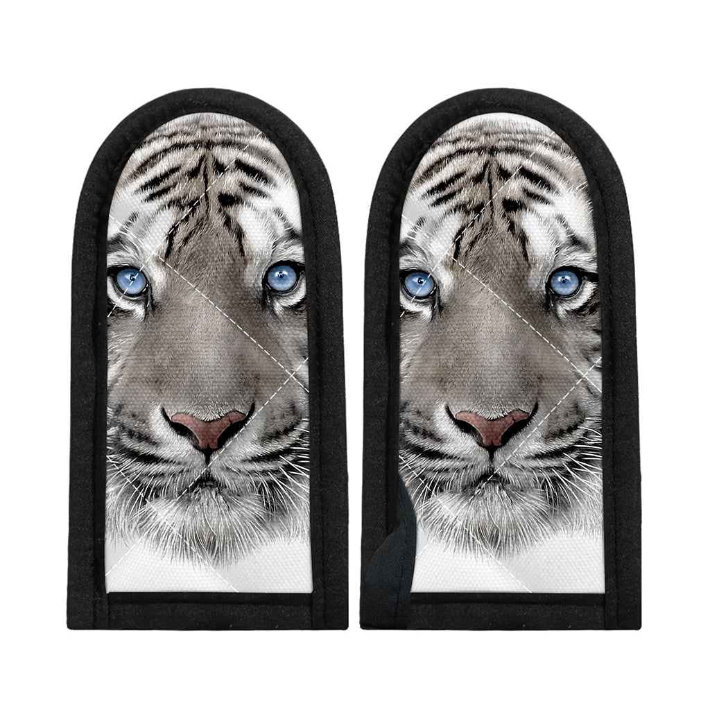 White Tiger Portrait Print Skillet Handle Cover