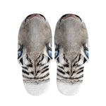 White Tiger Portrait Print Slippers