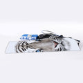 White Tiger Portrait Print Sports Towel