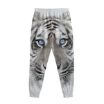 White Tiger Portrait Print Sweatpants