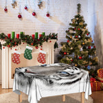 White Tiger Portrait Print Tablecloth