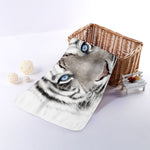 White Tiger Portrait Print Towel