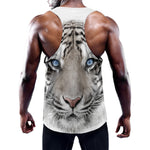 White Tiger Portrait Print Training Tank Top