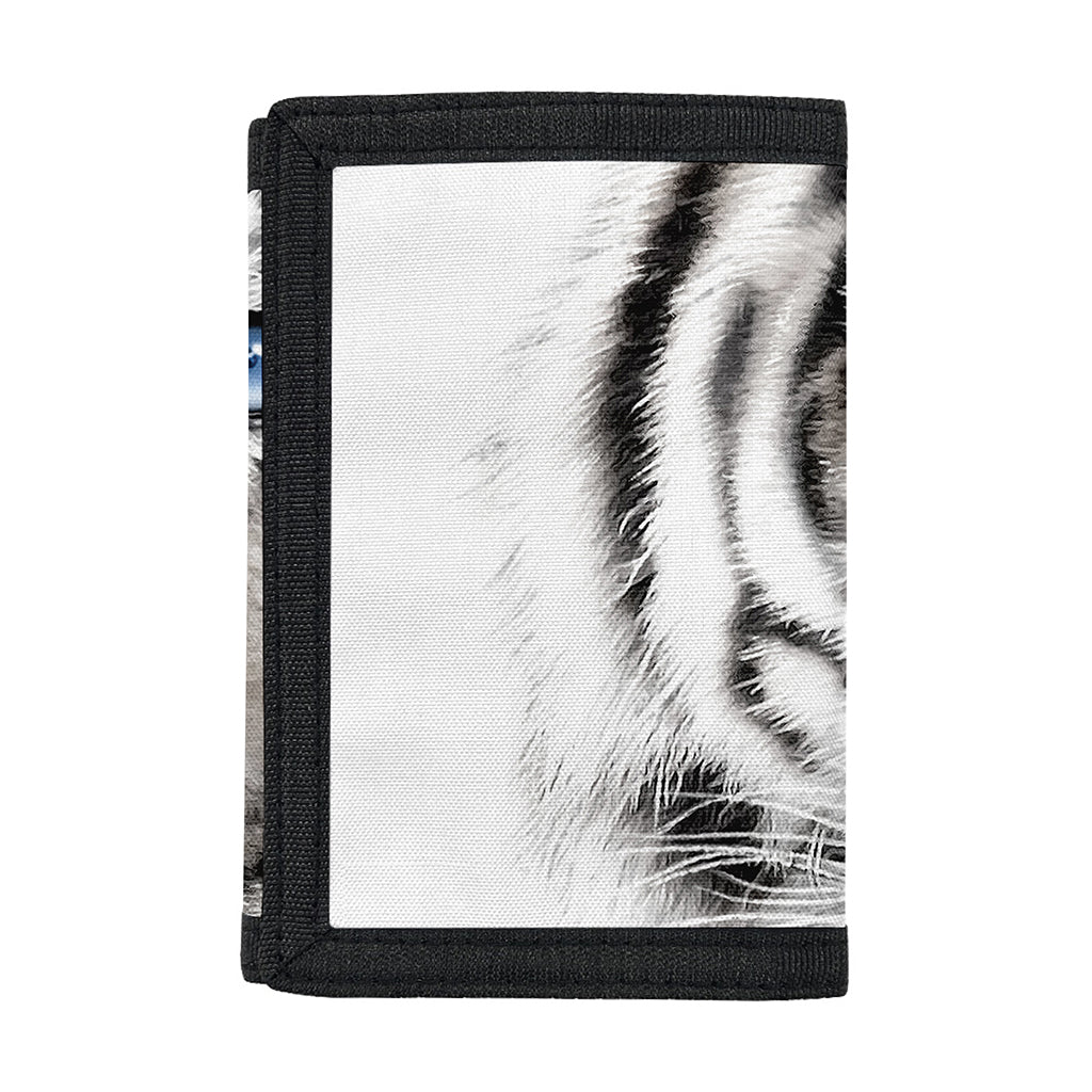 White Tiger Portrait Print Trifold Wallet