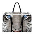 White Tiger Portrait Print Utility Tote Bag