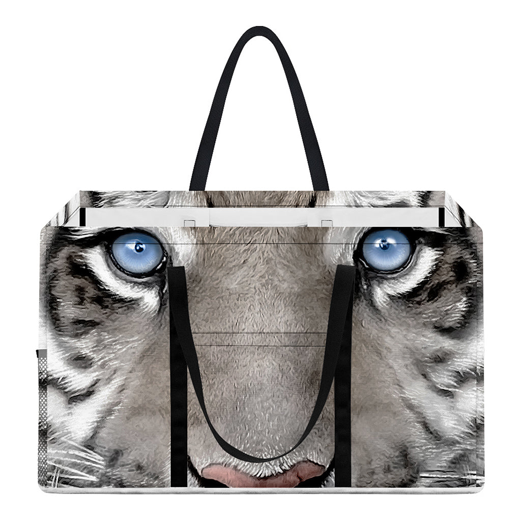 White Tiger Portrait Print Utility Tote Bag