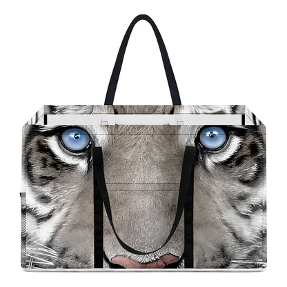 White Tiger Portrait Print Utility Tote Bag